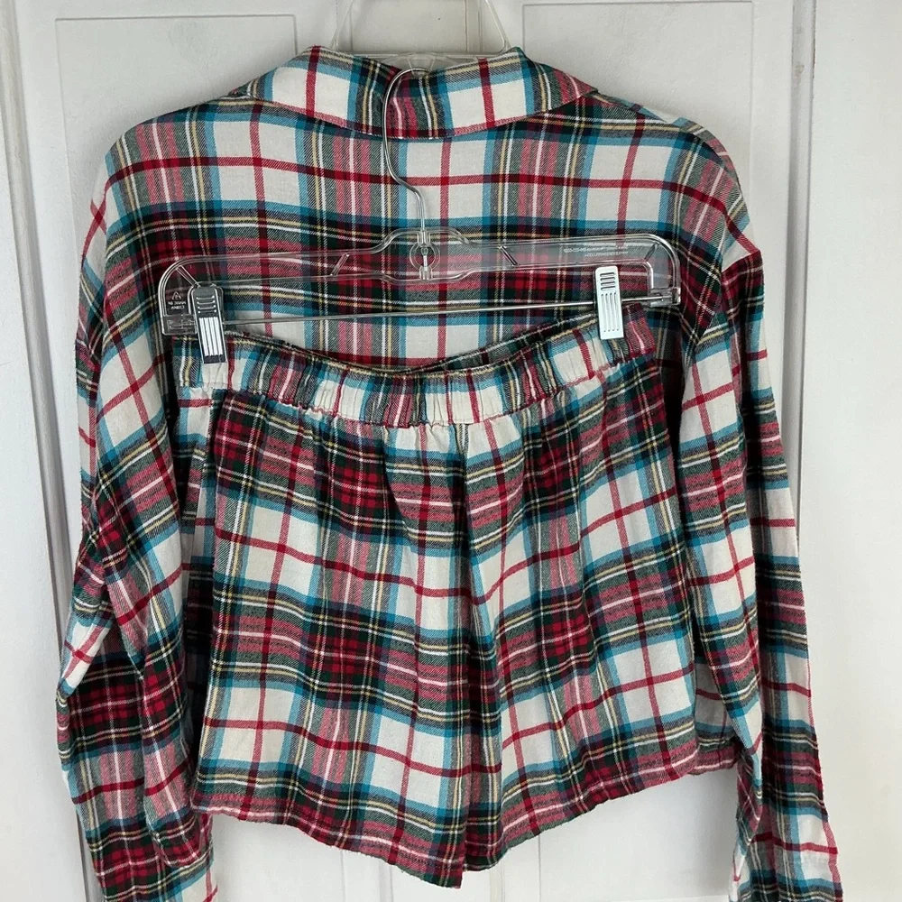 American Eagle Plaid Flannel Pajama Set